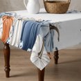 thumbnail image 4 of Fall Blue Pumpkin Table Cloth Waterproof Tablecloths, Thanksgiving Autumn Eucalyptus Leaves Tablecloth Dining Table Cover for Kitchen Party Tabletop Outdoor, Square Tablecloth 60x60 Inch, 4 of 9