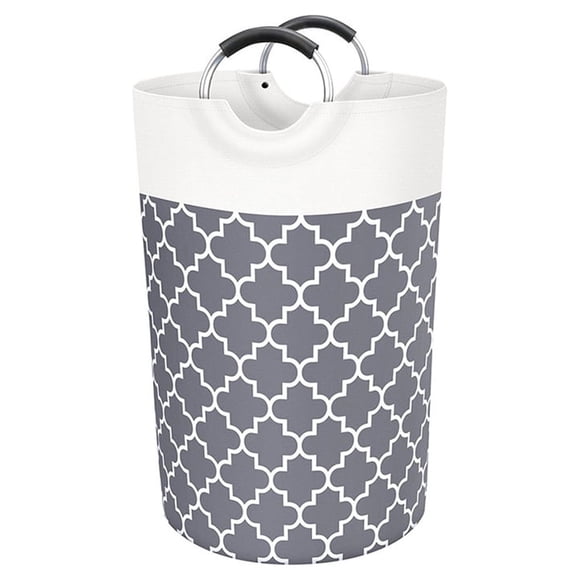 Cateissary Cesta de lavandería de gran capacidad con asas, bolsa de ropa, cesto de almacenamiento de 75L, organizador de viaje de juguete Almacenamiento y organización del hogar Gris (82L)