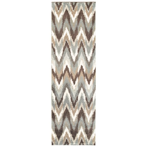 Sphinx Verona Area Rug 004D6 Grey Angled Chevrons 2' 3" x  7' 6" Rectangle