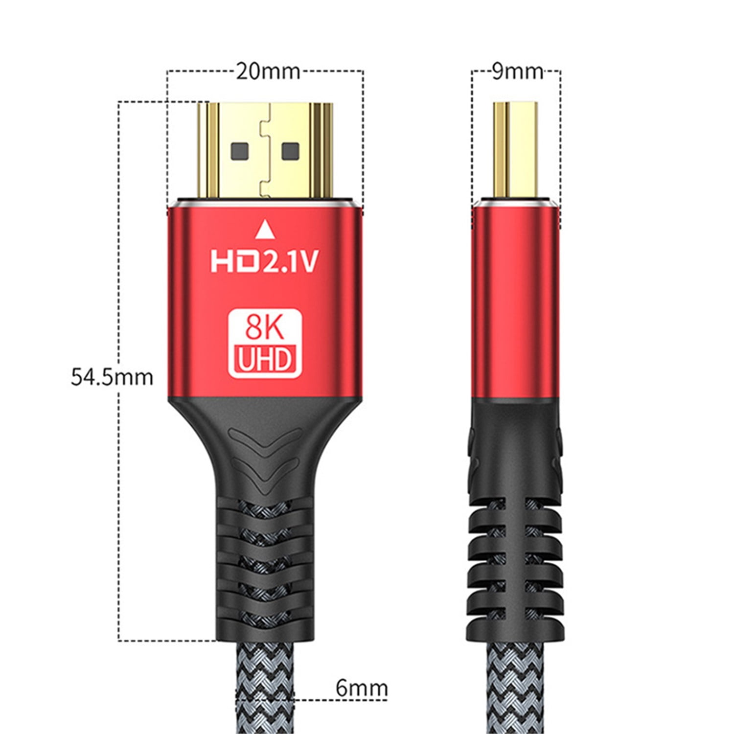 48Gbps HDMI-compatible Cable 8K 60Hz HDMI-compatible 2.1 Cable 4K 120Hz HDR 3D Effect Video Cable for HDTV PC