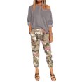 thumbnail image 4 of Women Cold Shoulder Crew Neck Long Sleeve Cut Out Pullover Shirt, 4 of 4