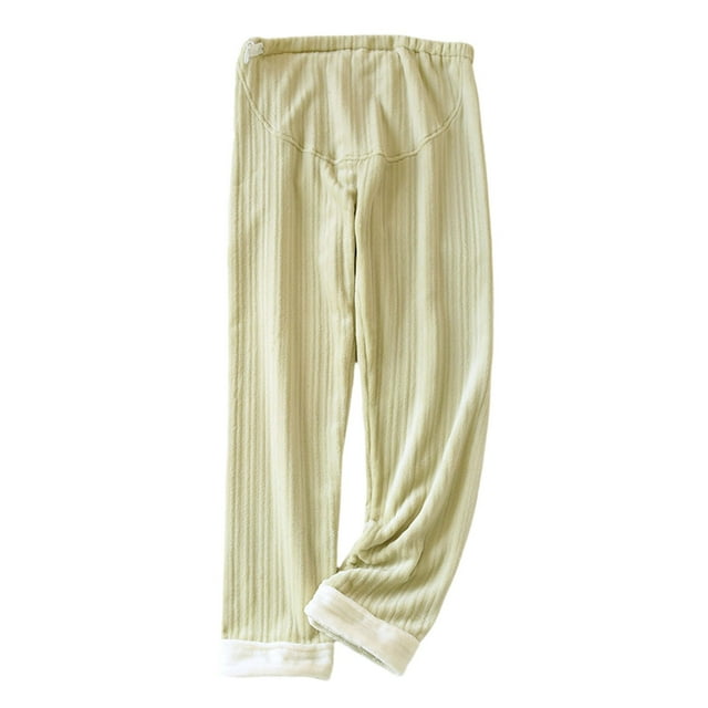 Pantalon de Maternité pour Femmes Confortable à Taille Ajustable Post-Partum Grossesse à Porter en Hiver et au Printemps Bas de Pyjama Longs