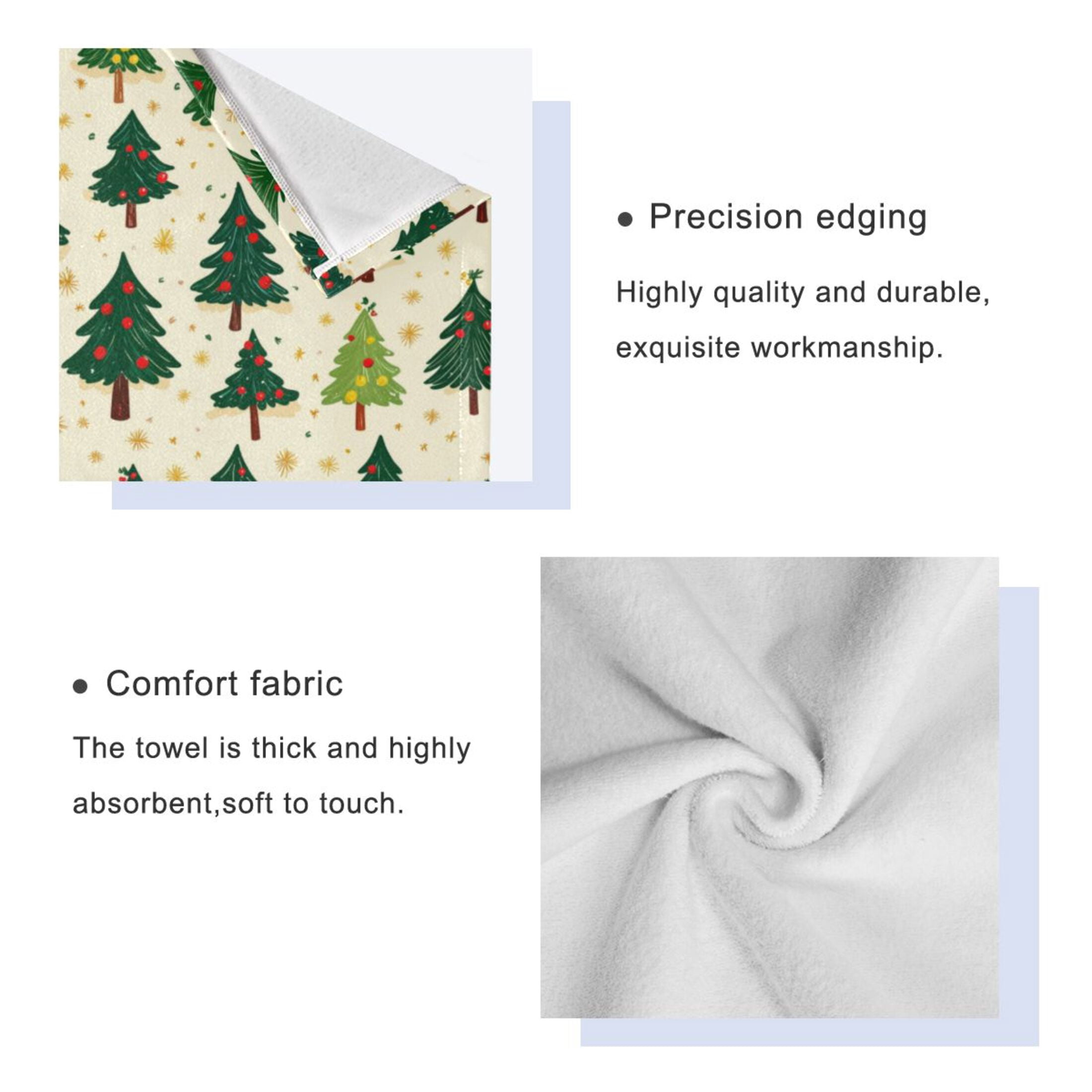 Three-Piece Towel Set Face Towel Towel Set Hand Towel Bath Towel Cotton Bath Towels Bath Towel Sets Hand Bath Towels Green Christmas Tree