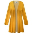 thumbnail image 1 of Women Plus size 8x Tall Maxi Cardigan Straight Saffron Glow Slinky Flowy Drape Duster Sweater Made in USA, 1 of 4