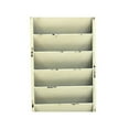 thumbnail image 2 of Benjara Antique Rustic Style Clock Design Wall Organizer with 6 Slots, White, 2 of 3