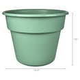 thumbnail image 6 of Mainstays Flint 14" x 18" x 14" Round Green Lily Resin Planter, 6 of 6