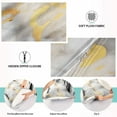 thumbnail image 3 of White Grey Gold Marble Plush Pillow Cases Standard Size Ultra Soft Warm Pillowcases with Zipper 20"x26", 3 of 9