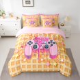 thumbnail image 2 of Feelyou Pink Gamepad Kids Bedding Comforter Set 7 Pieces, Ice Cream Stars Full Bedding Set, 2 of 8