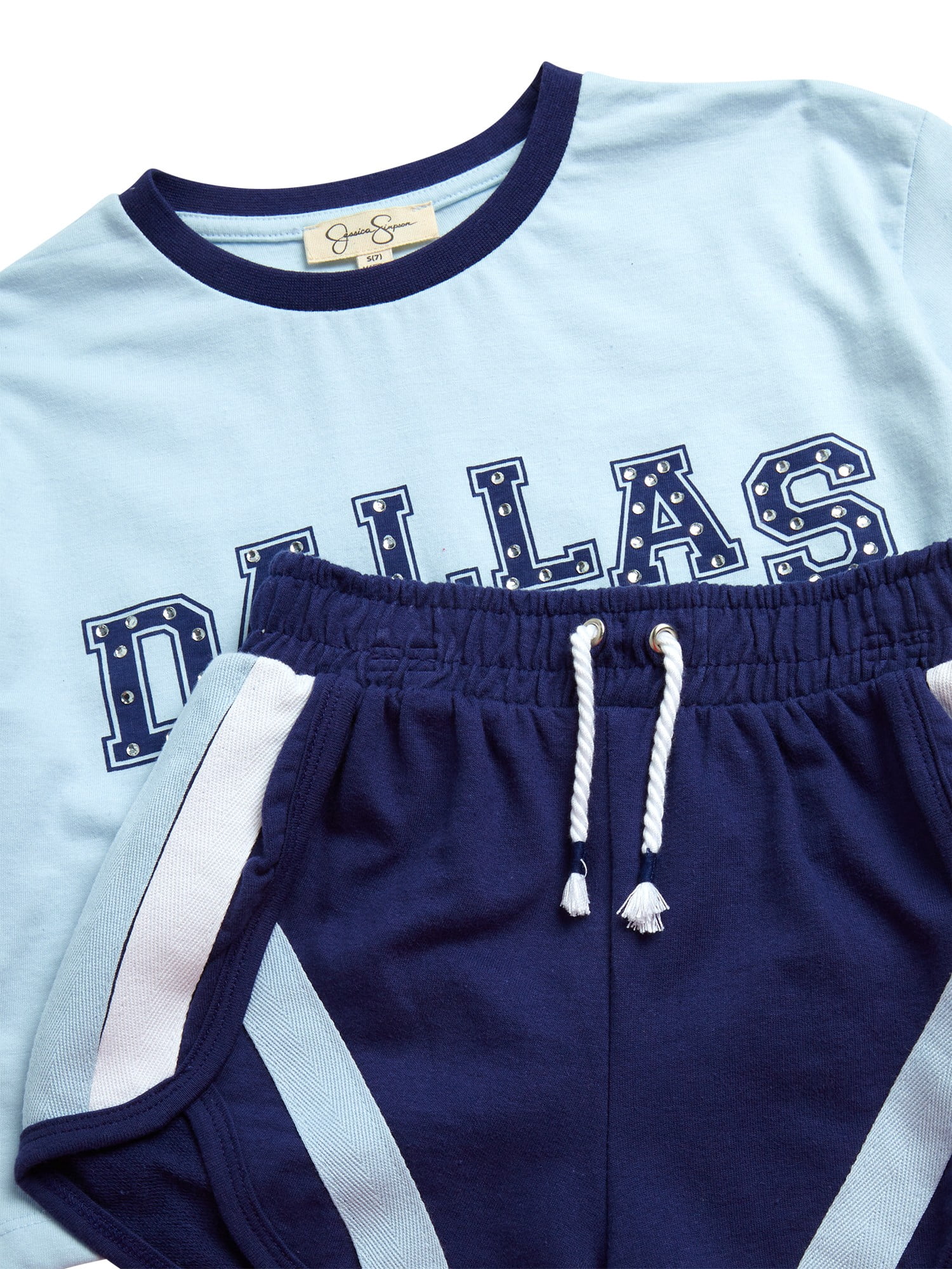 Jessica Simpson Girls' Graphic Tee and Short Set, Sizes 4-6x