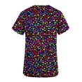thumbnail image 5 of RKSTN Scrubs for Women Valentine's Day Colorful Hearts Print Trendy Spring Summer V Neck Color Block Short Sleeve Caregiver Nursing Work Top with Pockets, 5 of 5