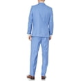 thumbnail image 7 of Adam Baker by Needle & Stitch 12965 Mens 3-Piece Peak Lapel Modern Fit Suit - Blue - 58 Regular, 7 of 7