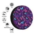 thumbnail image 4 of Goofa Bright Purple Butterflies Pattern Universal Tire Cover for Jeep, SUV, Truck, and Trailer – Waterproof, UV-Resistant,Easy to Install, Fits 14"-17" Tires-16 inch, 4 of 6