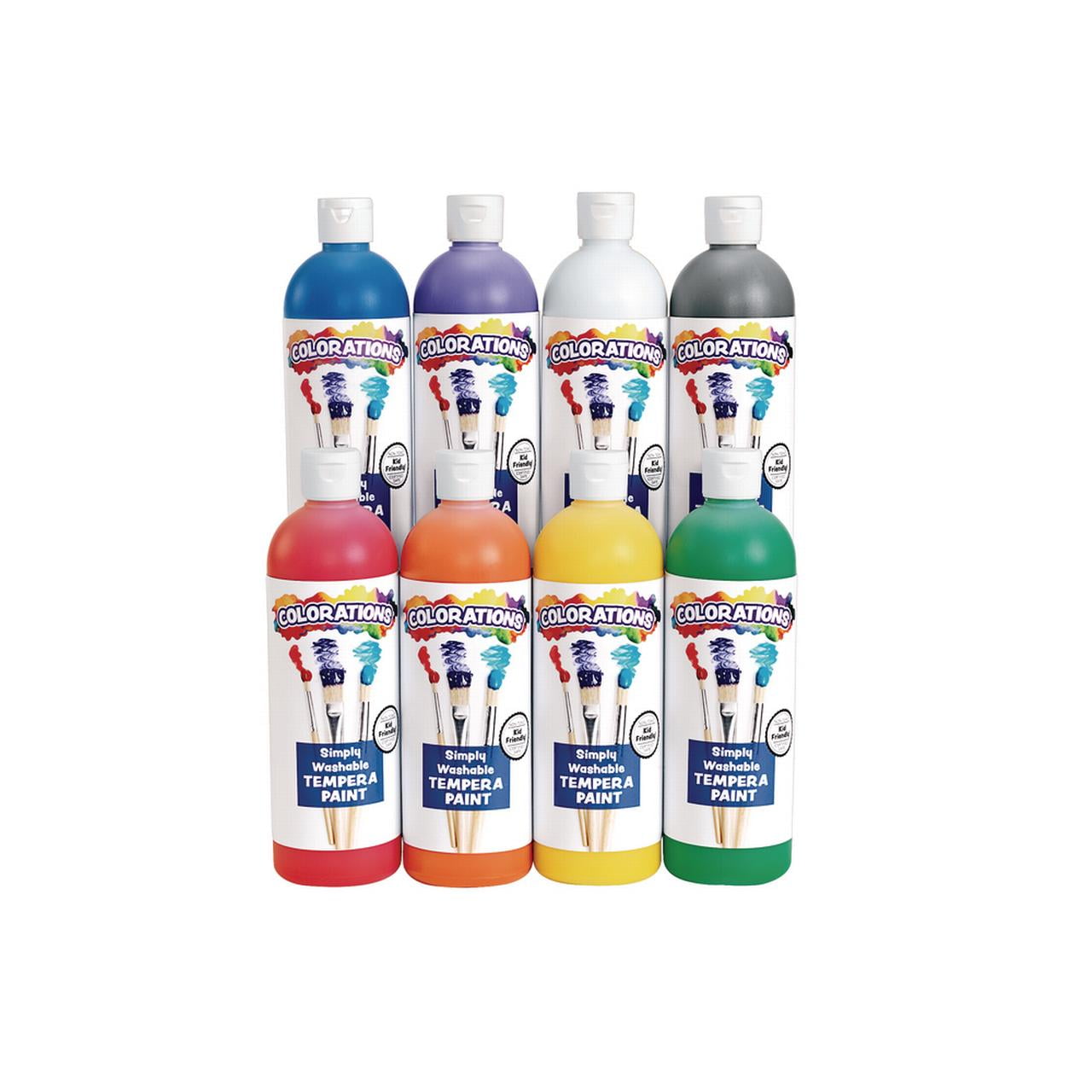 Colorations Simply Washable Tempera Paints, 16 oz, Set of 18, Non Toxic