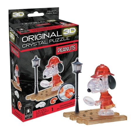 Snoopy Detective Original 3D Crystal Puzzle from BePuzzled, Ages 12 and Up