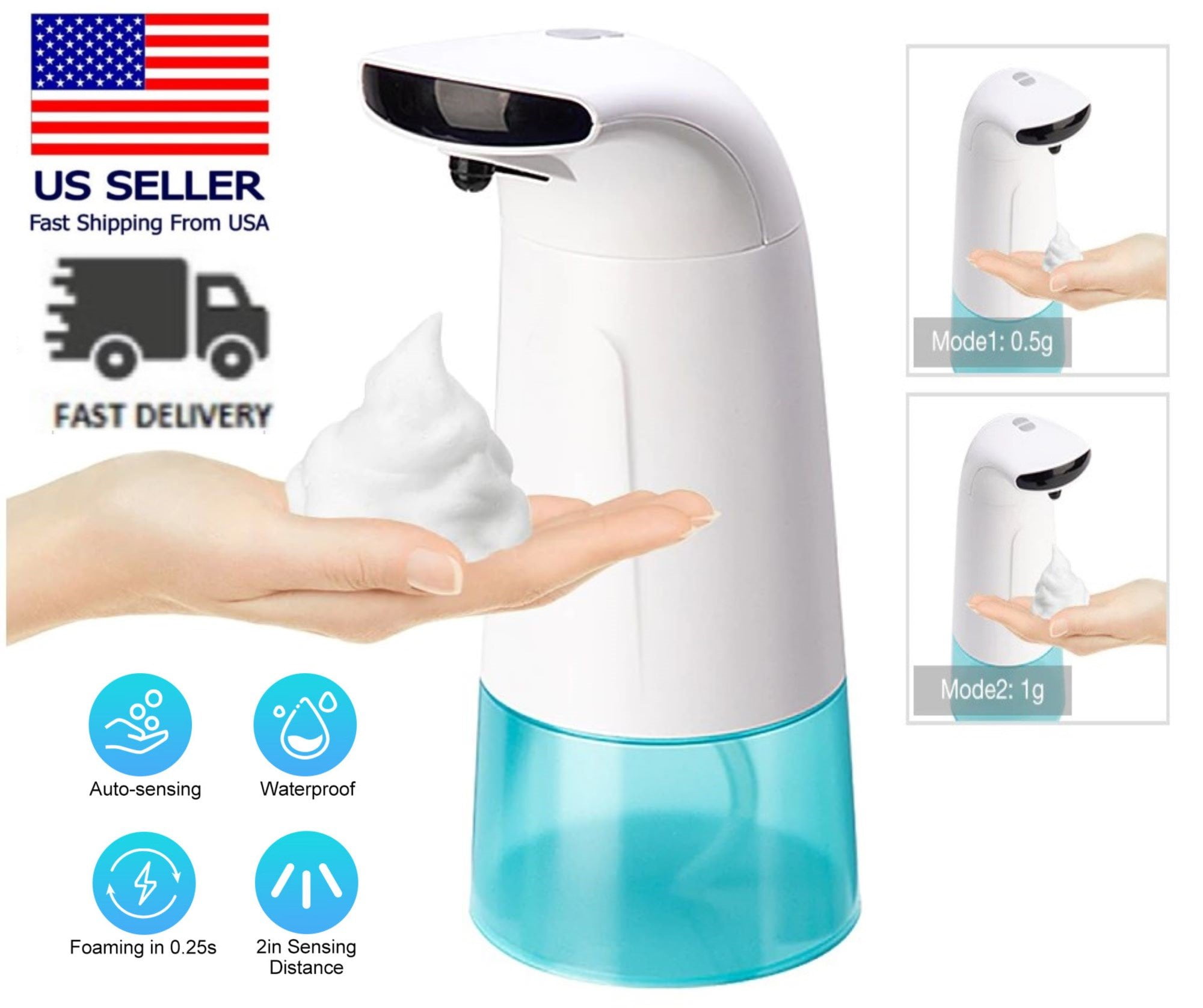 NEW 250ML Automatic Foaming Soap Dispenser Touchless Induction Liquid