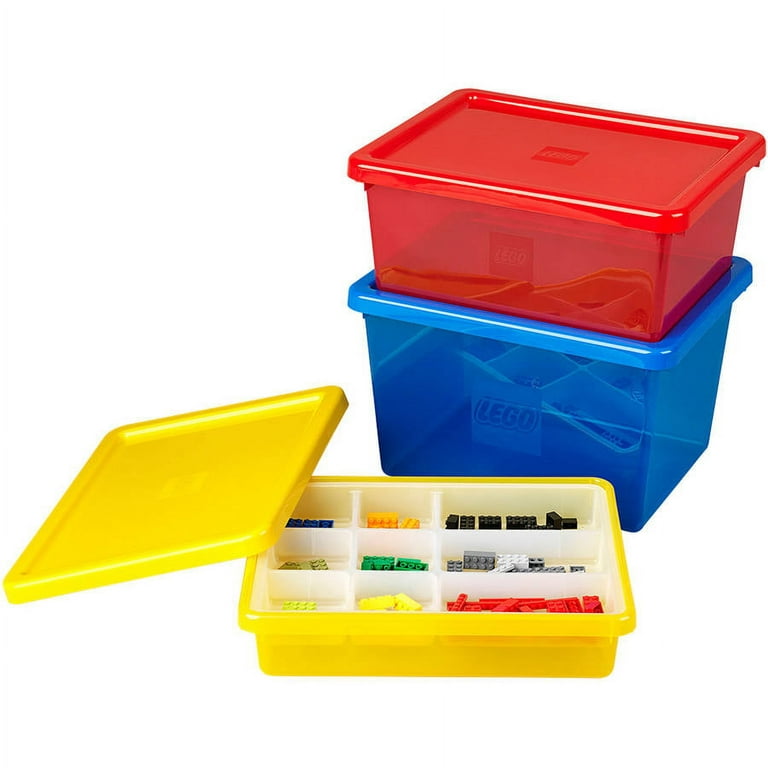 LEGO Storage Box Sorting Tray Bin Project Case Organizer System LARGE  Yellow NEW