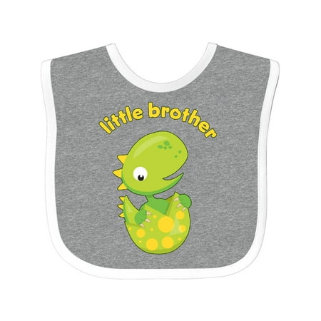 

Inktastic Little Brother Dinosaur Gift Baby Boy Bib