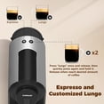 thumbnail image 3 of Compact Espresso Machine, 20 Bar Single Serve Coffee Maker, Dual Brew Sizes f Espresso and Lungo, 1400W Rapid Brewing, Mystic Gray (Upgrade Model), 3 of 4