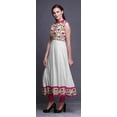 thumbnail image 3 of Bimba White Artistic Anarkali Dress For Women Indian Ethnic Printed Kurti Long Kurta Party Dress X-Small, 3 of 6