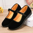 thumbnail image 3 of Mary Jane Shoes for Women Round Toe Black Flats Ankle Strap Flats Shoes Dressy Ladies Prom Dance Shoes, 3 of 8
