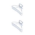 thumbnail image 1 of maskred Pinces à Griffes Mode Grand Style Simple Pratique Style Simple Robuste Accessoires Exquis Barrettes pour Femmes Argent/arc 2Ensemble, 1 of 6