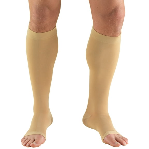 Truform Stockings Short Length Knee High Open Toe: 30-40 mmHg S BEIGE (0845S-S)