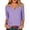 *Purple, variant on VBVC Women's Gingham 3/4 Sleeve V-Neck Top , Ladies' Lightweight Work Office Blouse , Plaid Summer Shirts For Women,Black,S-2XL