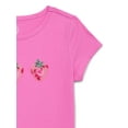 thumbnail image 2 of Wonder Nation Girls Embellished Graphic Tee with Short Sleeves, Sizes 4-18 & Plus, 2 of 3