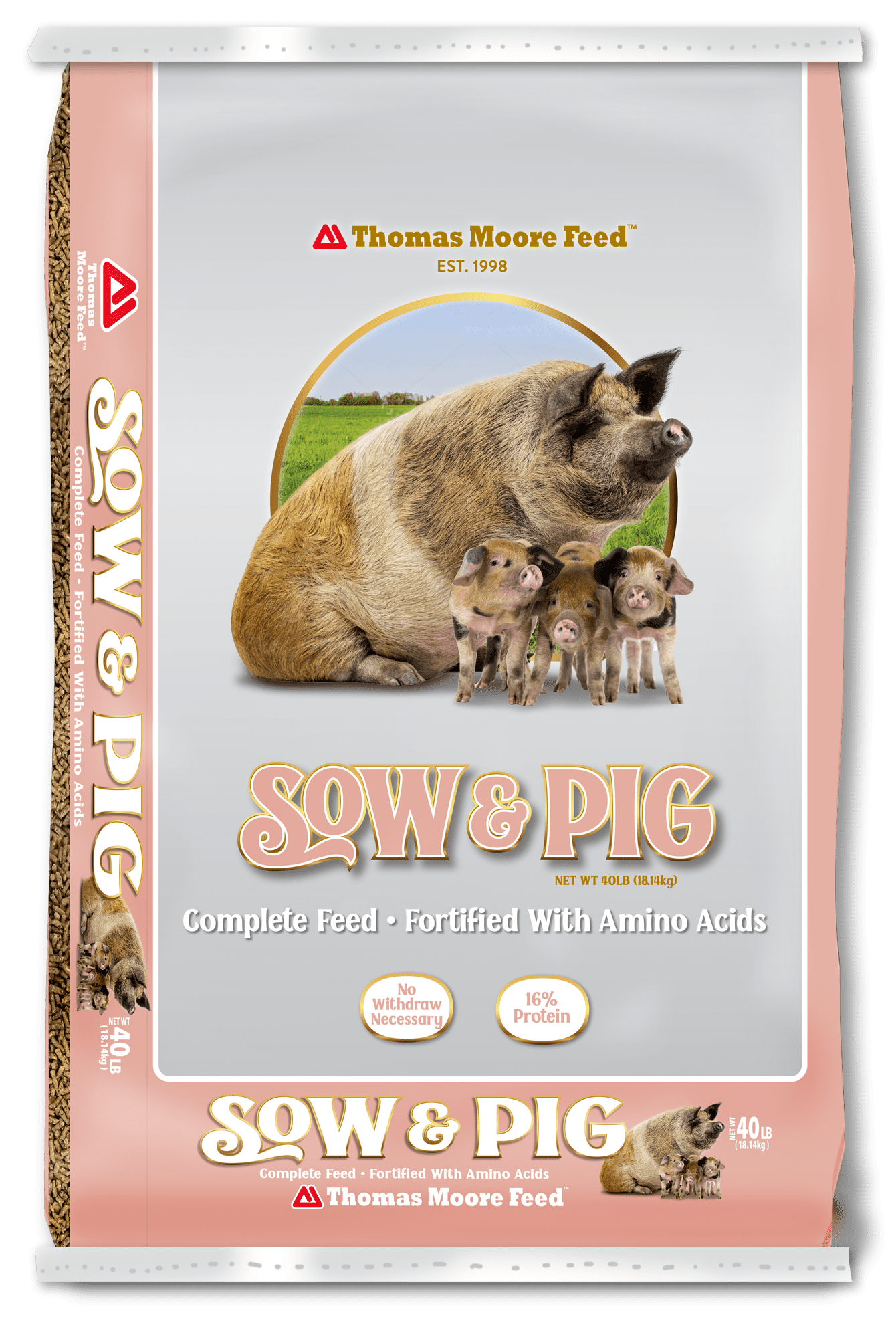 Thomas Moore Feeds 16% Sow & Pig Feed, 40lb