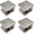 thumbnail image 1 of Pack Of 4 Glass Clamp, No-drill-on-glass Glass Holder Shelf Bracket Clip Support (for 8mm-10mm Glass, Chrome), 1 of 4