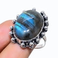 thumbnail image 2 of Labradorite Gemstone Handmade 925 Sterling Silver Jewelry Ring Size 9.5, 2 of 2