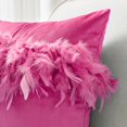 thumbnail image 2 of Soft Feather Velvet Modern Cushion, Decorative Couch Pillow, 18" x 18", Pink, 2 Pack, 2 of 5