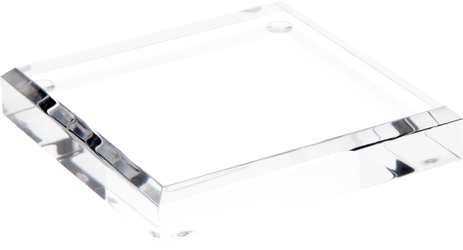 3 Pack Acrylic Display Stand Block Base with Beveled Edge 