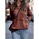 thumbnail image 2 of Sudadera SHEWIN casual de manga larga con cuello en V para mujer, color rojo, 2 of 4