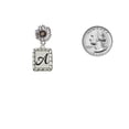 thumbnail image 3 of Delight Jewelry Silver-tone Pebble Border Initial - A - Two-tone Daisy Flower Post Earrings, 3 of 4