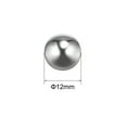 thumbnail image 2 of Unique Bargains Boules de Roulement en Acier Inoxydable 12mm 201 G200 Précision Lot de 10, 2 of 5