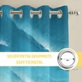 thumbnail image 6 of Blue Gradient Beach Kitchen Curtains Window Panels, Watercolor Coastal Seaside Waves Ombre Insulated Window Treatment Curtain, Grommet Curtains for Bedroom/Living Room/Bathroom, 2 Piece 52"Wx63"L, 6 of 8