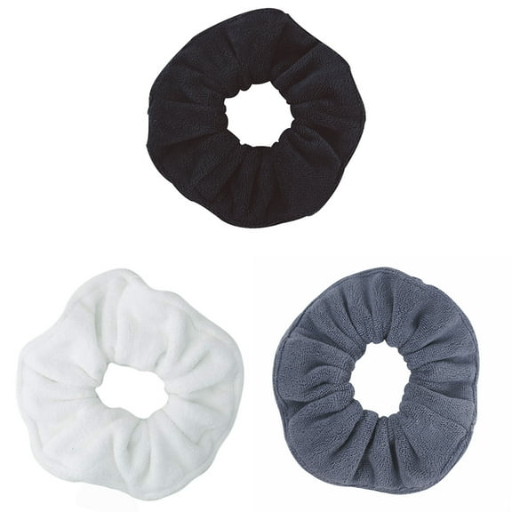3-Pack Absorbent Thick Towel Scrunchies for Drying Hair — Stay Stylish & Dry with These Quick-Dry Ponytail Holders