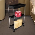 thumbnail image 3 of Carrito multiusos de 3 niveles con gancho para baño y cocina, con ruedas, 3 of 8