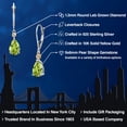 thumbnail image 2 of Gem Stone King 925 Silver and 10K Yellow Gold Green Peridot and Lab Grown Diamond Dangle Earrings for Women | 2.62 Cttw | Gemstone August Birthstone | Pear Shape 9X6MM, 2 of 6