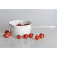 thumbnail image 4 of Fiocias Enamel Milk Pan With Handle Boiling Pot Pan Saucepan Kitchen Cookware White, 4 of 9