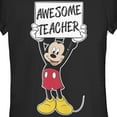 thumbnail image 2 of Junior's Mickey & Friends Awesome Teacher Sign Graphic Tee Black Medium, 2 of 3
