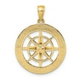 thumbnail image 4 of FJC Finejewelers 14k Yellow Gold Nautical Compass Charm, 4 of 4