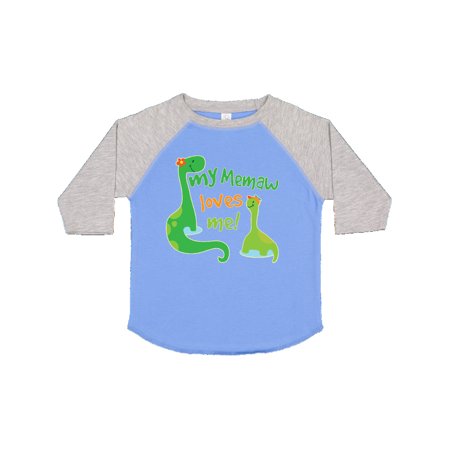 

Inktastic My Memaw Loves Me Grandson Dinosaur Gift Toddler Boy Girl T-Shirt