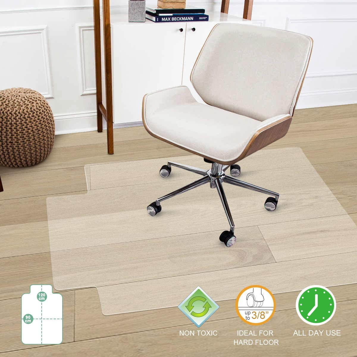 36" X 48" Office Chair Mat, Transparent Hard Floors Protector, Home