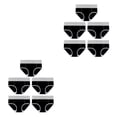 thumbnail image 4 of Sonducket 5 piezas de ropa interior de mujer de cintura alta bragas cintura elástica Push Up calzoncillos abertura de pierna ancha para deportes Negro L 2piezas, 4 of 6