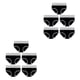 thumbnail image 1 of Qarigey 5 piezas de ropa interior de mujer de cintura alta bragas cintura elástica Push Up calzoncillos abertura de pierna ancha para deportes Negro L 2piezas, 1 of 6