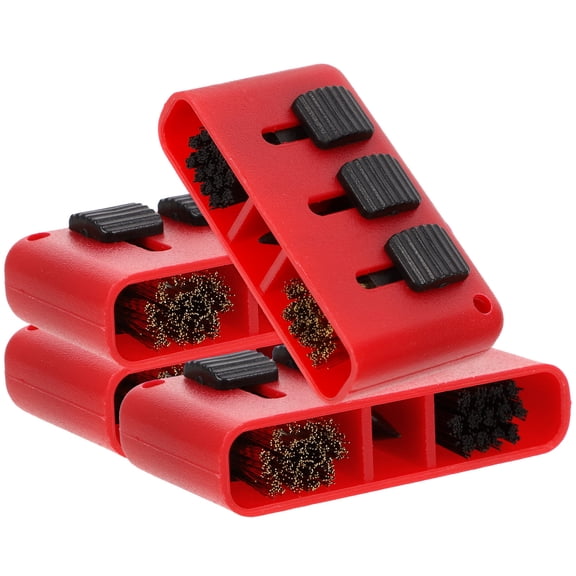 BESTOYARD Golf Club Cleaning Tool 4Pcs Red Plastic with Groove Cleaning and Resharping Groove Functionality