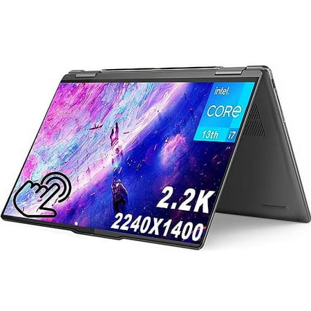 Lenovo 2023 Newest Yoga 7i 2-in-1 Laptop, 14" 2.2K Touchscreen, Intel 13th Gen Core i7-1355U, 16GB LPDDR5, 1TB SSD, Backlit KB, Fingerprint, WiFi 6E, Thunderbolt 4, 12H Battery Life, Windows 11 Home