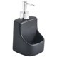 thumbnail image 1 of Dispensador de líquido lavavajillas, soporte para esponja, dispensador de líquido lavavajillas, negro, capacidad 380 ml, 10 x 18 x 10 cm, 1 of 5